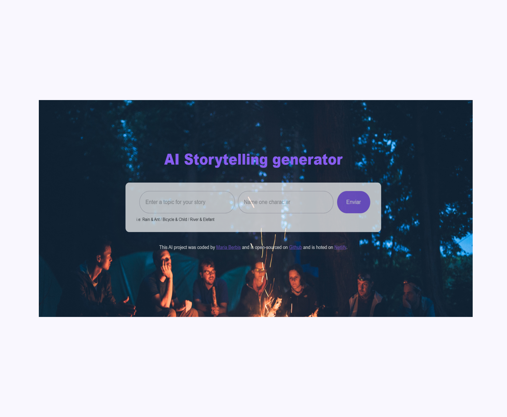 cover Storytelling project with Artificial Inteligence